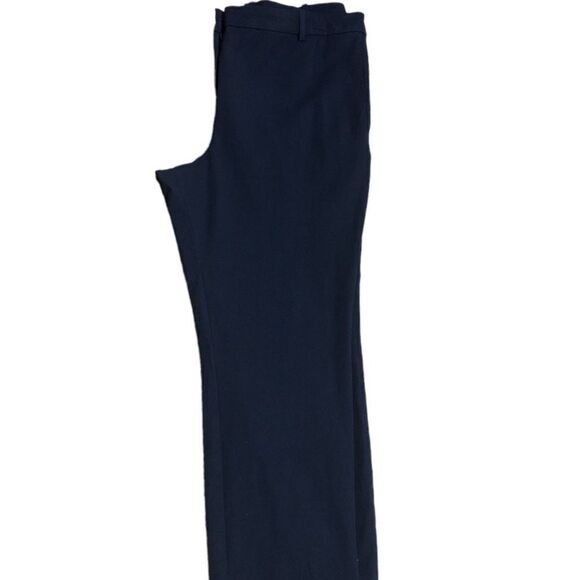 1. State cropped trouser Size 16 zipper front pockets belt loops navy blue pants - Picture 3 of 6